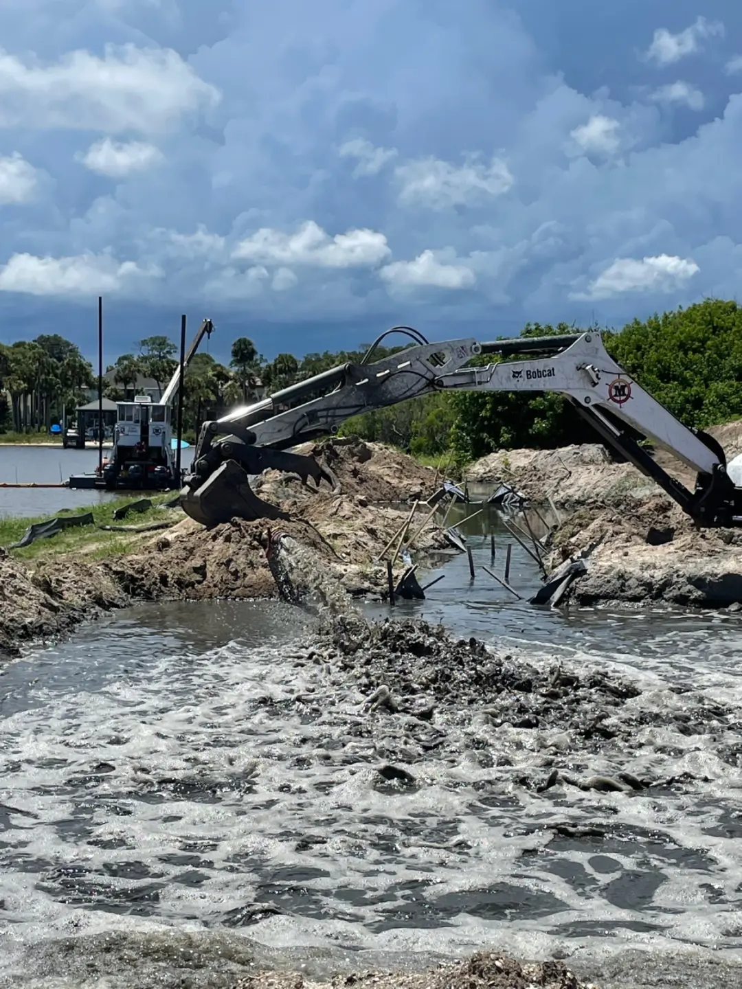 Seawall installation