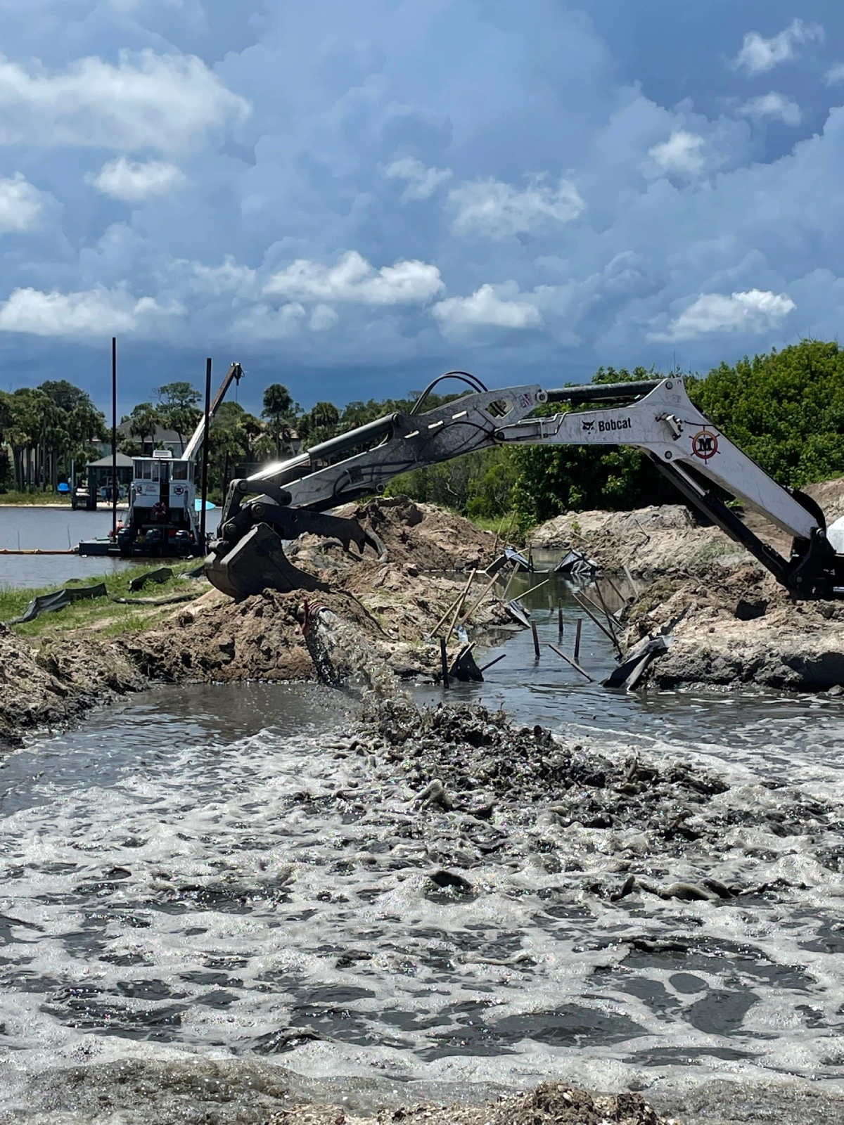 Seawall installation